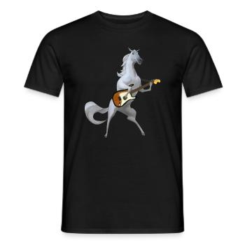 Guitar guitarist - Men's T-Shirt - black - Front - AI Model Male 178 light (178cm)