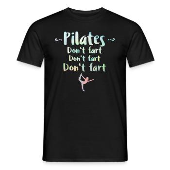 Pilates - Men's T-Shirt - black - Front - AI Model Male 178 light (178cm)