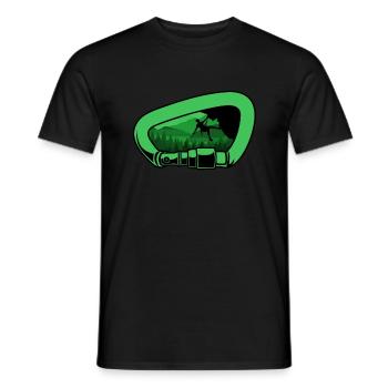 Climbing Mountaineering Climbers - Men's T-Shirt - black - Front - AI Model Male 178 light (178cm)
