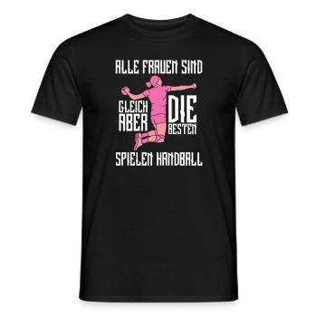 Handballspieler Handball Handballer - Männer T-Shirt - Schwarz - Vorne - AI Model Male 178 light (178cm)