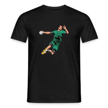 Handballspieler Handball Handballer - T-shirt homme - noir - Devant - AI Model Male 178 light (178cm)