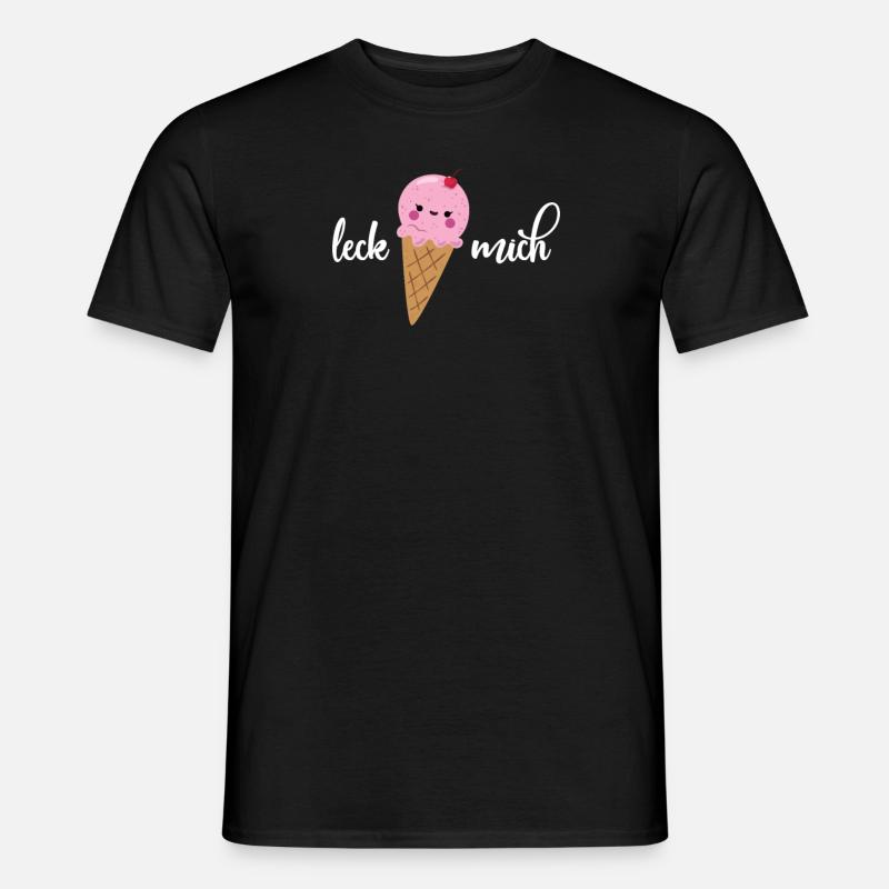 Eis Eiscreme Schokoladeneis Vanilleeis - Männer T-Shirt - Schwarz