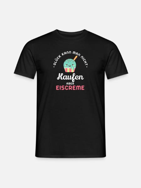Eis Eiscreme Schokoladeneis Vanilleeis - Männer T-Shirt - Schwarz