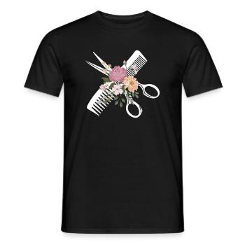 Friseur Frisör Haarstylist - Männer T-Shirt - Schwarz - Vorne - AI Model Male 178 light (178cm)
