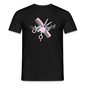 Coiffeur coiffeur coiffeur - T-shirt homme - noir - Devant - AI Model Male 178 light (178cm)