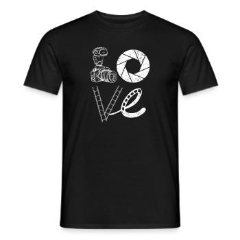 Photographe Photographe Photographie Appareil photo - T-shirt homme - noir - Devant - AI Model Male 178 light (178cm)