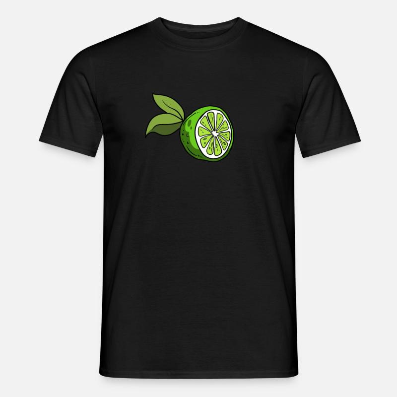 Limette - Männer T-Shirt - Schwarz