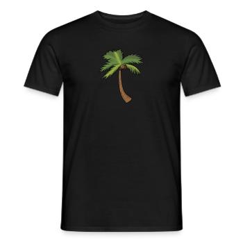Palm coconut palm coconut - Men's T-Shirt - black - Front - AI Model Male 178 light (178cm)