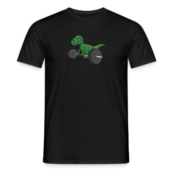 Weightlifting weightlifter barbell - Men's T-Shirt - black - Front - AI Model Male 178 light (178cm)