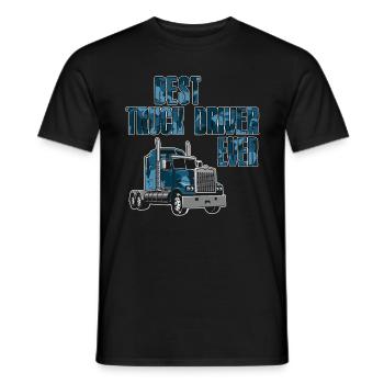 Meilleur chauffeur de camion de tous les temps - T-shirt homme - noir - Devant - AI Model Male 178 light (178cm)