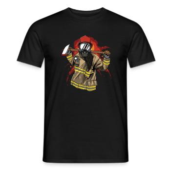 Pompier pompier pompier - T-shirt homme - noir - Devant - AI Model Male 178 light (178cm)