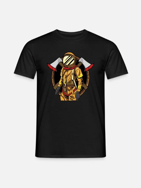 Fire department fire engine firefighter - Men's T-Shirt - black