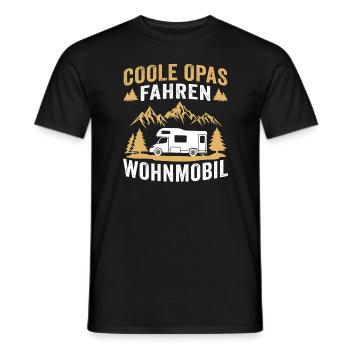 coole opas fahren wohnmobil - Männer T-Shirt - Schwarz - Vorne - AI Model Male 178 light (178cm)