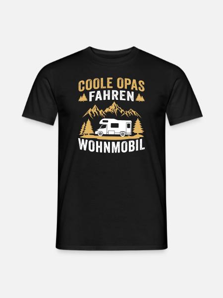 coole opas fahren wohnmobil - Männer T-Shirt - Schwarz