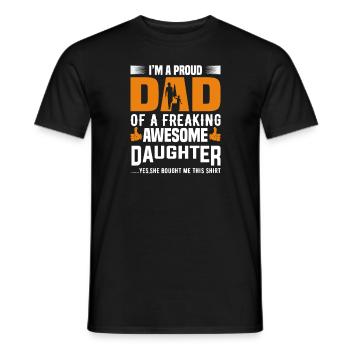 Vater Tochter Partnerlook Papa Geschenk - Männer T-Shirt - Schwarz - Vorne - AI Model Male 178 light (178cm)