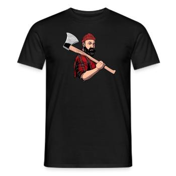 Bûcheron Forester Forester Menuisier - T-shirt homme - noir - Devant - AI Model Male 178 light (178cm)