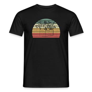 Retro carpenter woodworker carpenter joiner - Men's T-Shirt - black - Front - AI Model Male 178 light (178cm)