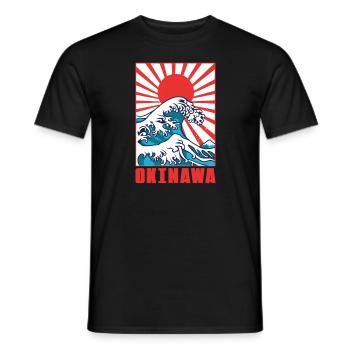 Grande vague De Kanagawa Okinawa Japon - T-shirt homme - noir - Devant - AI Model Male 178 light (178cm)