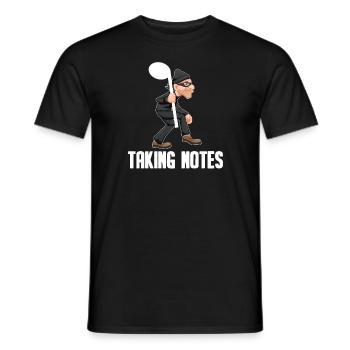 Choir rehearsal choir singers singing - Men's T-Shirt - black - Front - AI Model Male 178 light (178cm)