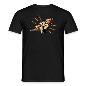 Electrician Electronics Technician Master Electrician - Men's T-Shirt - black - Front - AI Model Male 178 light (178cm)