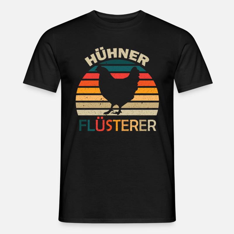 Hühner Geschenk Hühnerflüsterer - Männer T-Shirt - Schwarz