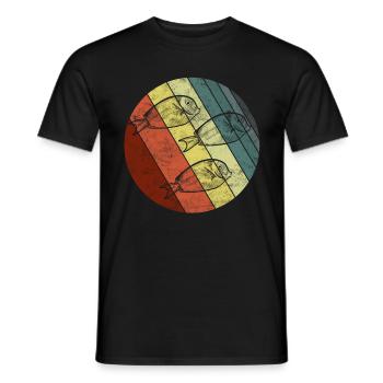 Doktorfisch Schwarm Acanthurus Meerwasser Aquarium - Männer T-Shirt - Schwarz - Vorne - AI Model Male 178 light (178cm)