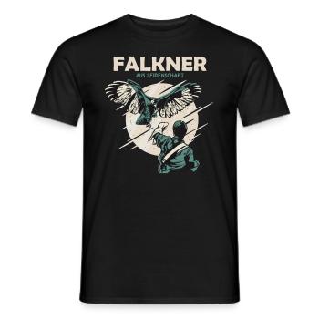 Falkner aus Leidenschaft - Männer T-Shirt - Schwarz - Vorne - AI Model Male 178 light (178cm)