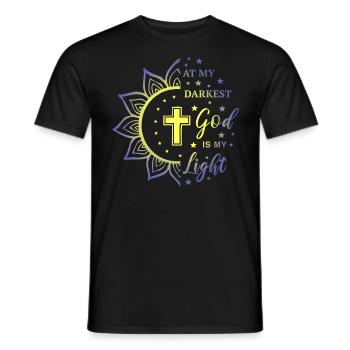Christian God Faith Sun Religious Gift - Men's T-Shirt - black - Front - AI Model Male 178 light (178cm)