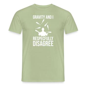 Juggling juggler - Men's T-Shirt - sage - Front - AI Model Male 178 light (178cm)