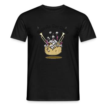 Handkäs mit Musik - Männer T-Shirt - Schwarz - Vorne - AI Model Male 178 light (178cm)