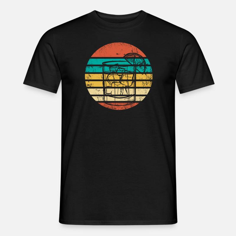 Retro Cocktail - Männer T-Shirt - Schwarz