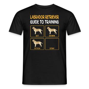 Yellow Labrador Retriever Guide To Training Dog Ob - T-shirt homme - noir - Devant - AI Model Male 178 light (178cm)