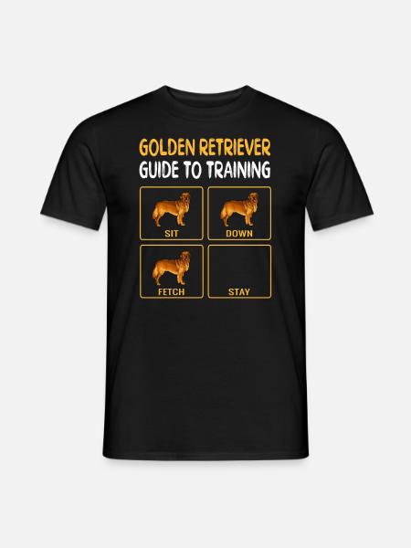 Golden Retriever Guide To Training Dog Obedience - Männer T-Shirt - Schwarz