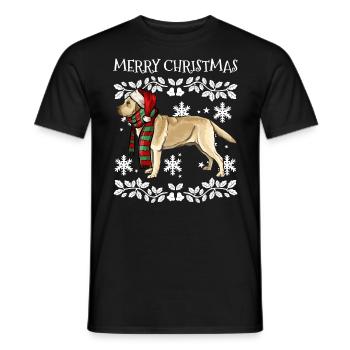 Joyeux Noël Ornement Labrador Retriever Noël S - T-shirt homme - noir - Devant - AI Model Male 178 light (178cm)
