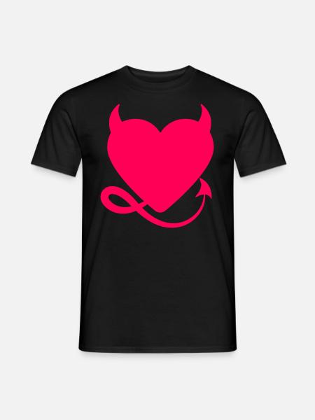 Heart Devil - Men's T-Shirt - black