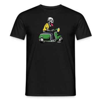 Scooter Mofa Moped Roller - Men's T-Shirt - black - Front - AI Model Male 178 light (178cm)