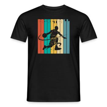 Rétro basketball streetball - T-shirt homme - noir - Devant - AI Model Male 178 light (178cm)