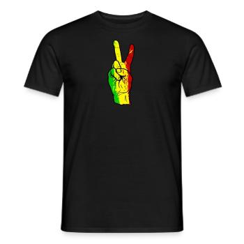 Reggae Musique Rasta Rastafari - T-shirt homme - noir - Devant - AI Model Male 178 light (178cm)