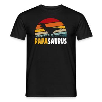 Father's Day Dad Dad Dad Papasaurus Gift Idea - Men's T-Shirt - black - Front - AI Model Male 178 light (178cm)
