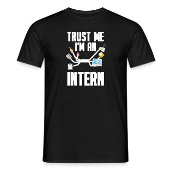 Traineeship Intern - Men's T-Shirt - black - Front - AI Model Male 178 light (178cm)