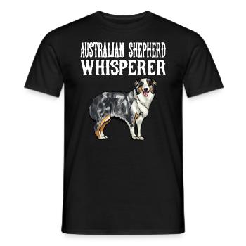 Amant australien drôle de crabot de whisperer de berger - T-shirt homme - noir - Devant - AI Model Male 178 light (178cm)