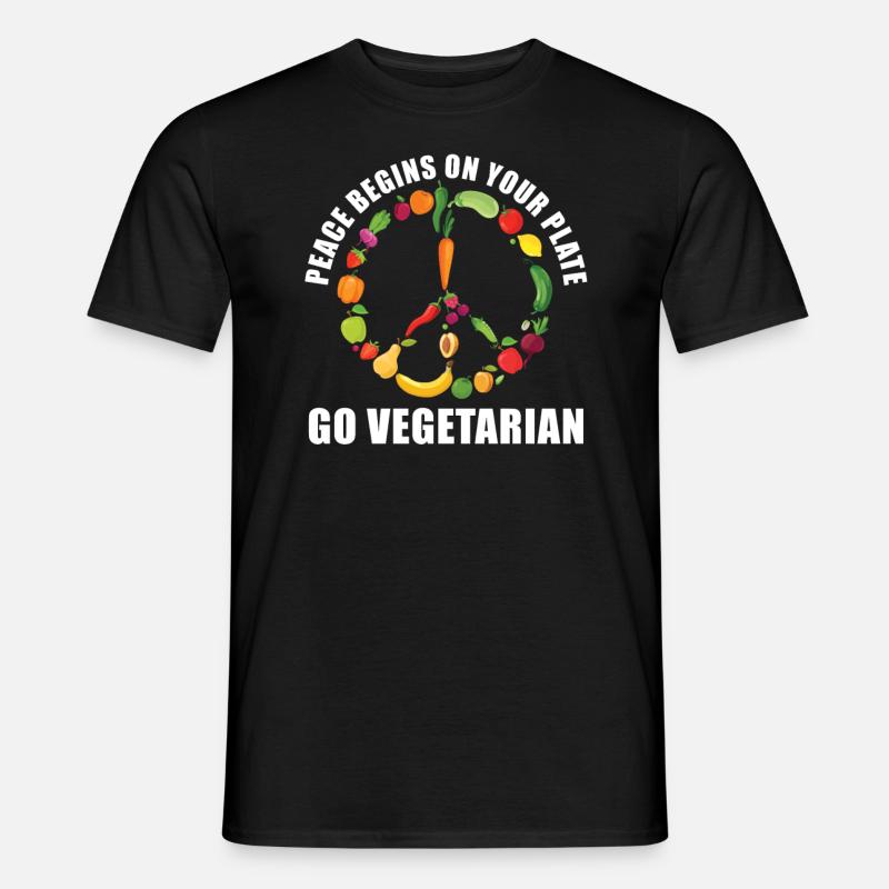 Veggie Gemüse Vegetarisch Vegetarier - Männer T-Shirt - Schwarz