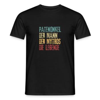 Patenonkel der Mann der Mythos die Legende - Männer T-Shirt - Schwarz - Vorne - AI Model Male 178 light (178cm)
