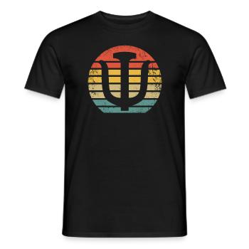 Retro Psychotherapy Vintage Psychotherapist - Men's T-Shirt - black - Front - AI Model Male 178 light (178cm)