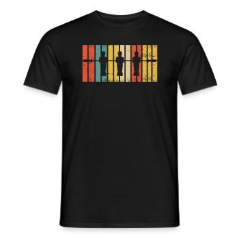 Retro Table Football Vintage Table Kicker Wuzzler - Men's T-Shirt - black - Front - AI Model Male 178 light (178cm)
