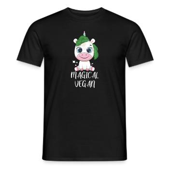 Végétaliens végétaliennes légumes Végétalien - T-shirt homme - noir - Devant - AI Model Male 178 light (178cm)