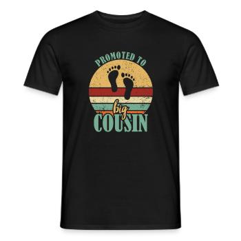 Promoted to big cousin - Männer T-Shirt - Schwarz - Vorne - AI Model Male 178 light (178cm)