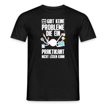 Praktikum Praktikant - Männer T-Shirt - Schwarz - Vorne - AI Model Male 178 light (178cm)