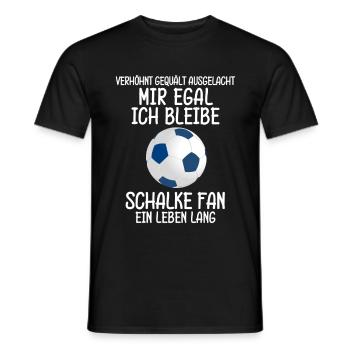 Schalke Fan Ein Leben Lang junge Geschenk - Männer T-Shirt - Schwarz - Vorne - AI Model Male 178 light (178cm)