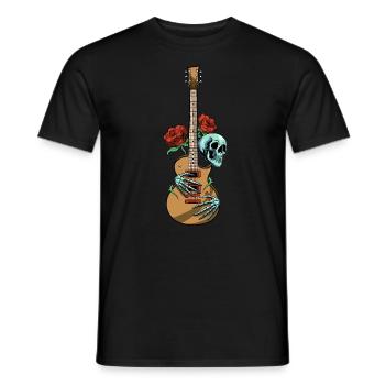 Guitare électrique guitare - T-shirt homme - noir - Devant - AI Model Male 178 light (178cm)